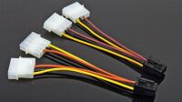 2x Stromadapter PCI Express 6-polig 2x 4 PIN Molex 1x 6...