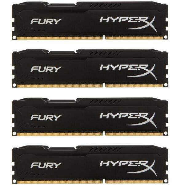 Kingston HyperX Fury 32 GB (4x8GB) DDR3-1866 PC3-14900U HX318C10FBK2/16   #311612