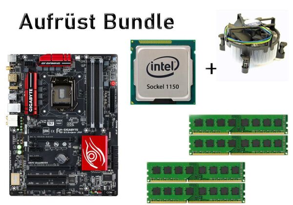 Bundle Gigabyte G1.Sniper Z97 + Intel Core i3 i5 i7 CPU + 8GB - 32GB RAM