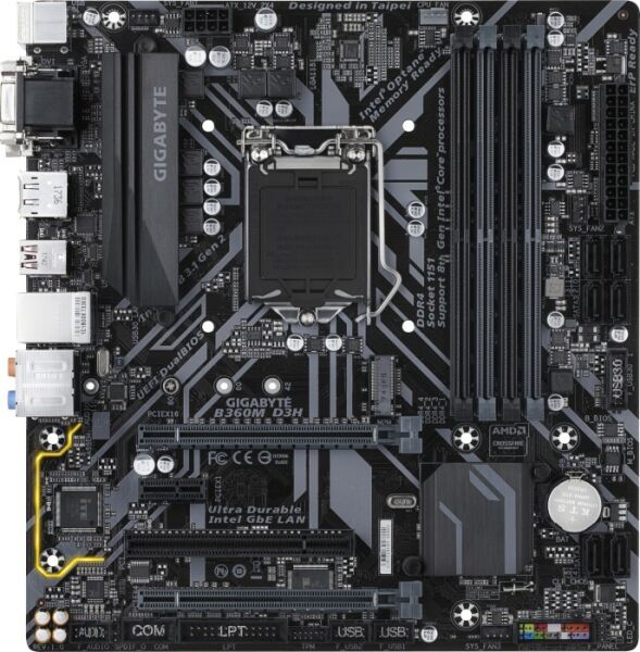 Gigabyte B360M D3H Rev.1.0 Intel B360 Mainboard Micro-ATX Sockel 1151  #312570