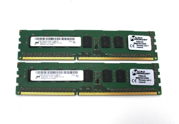 Micron 8 GB (2x4GB) DDR3-1333 ECC PC3L-10600E MT18KSF51272AZ-1G4M1ZE  #313008