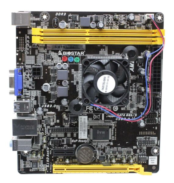 Biostar AM1ML + AMD Sempron 3850 Ver.7.1 Mainboard Micro-ATX Sockel AM1  #314380