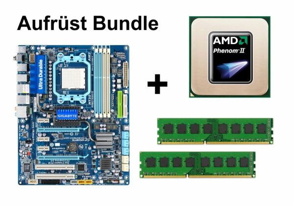 Aufrüst Bundle - MA790FXT-UD5P + Phenom II X2 565 + 4GB RAM #74712