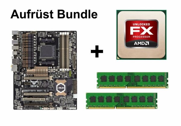Aufrüst Bundle - SABERTOOTH 990FX R2.0 + AMD FX-4170 + 16GB RAM #56330